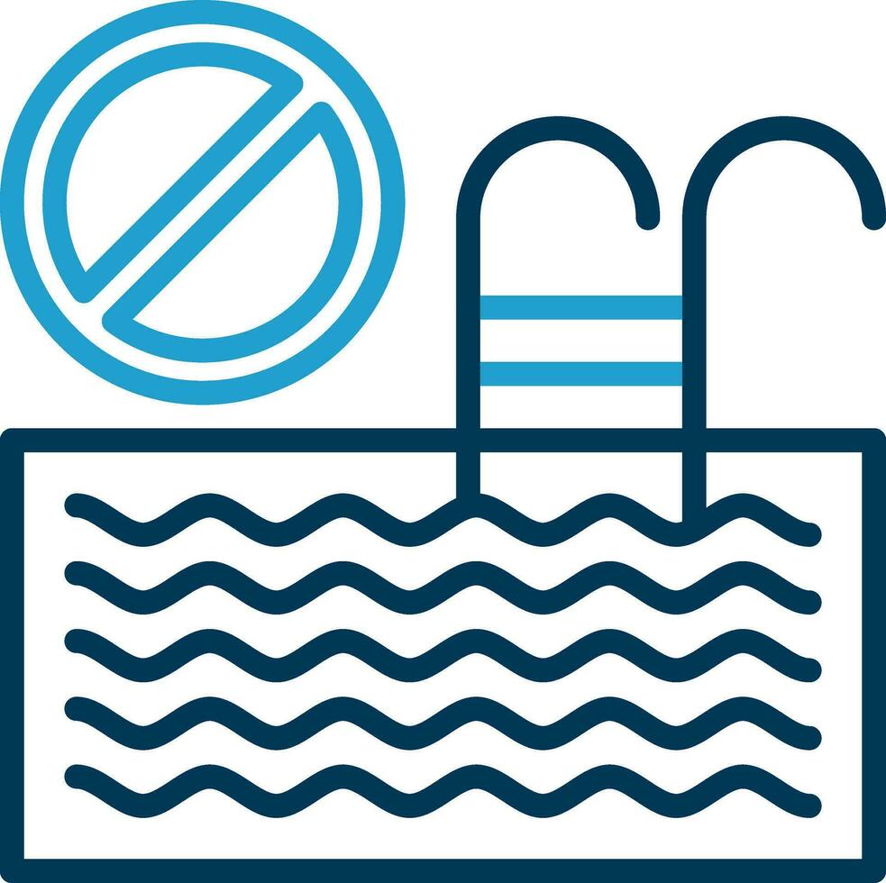 Swimming pool Ban Vector Icon Design