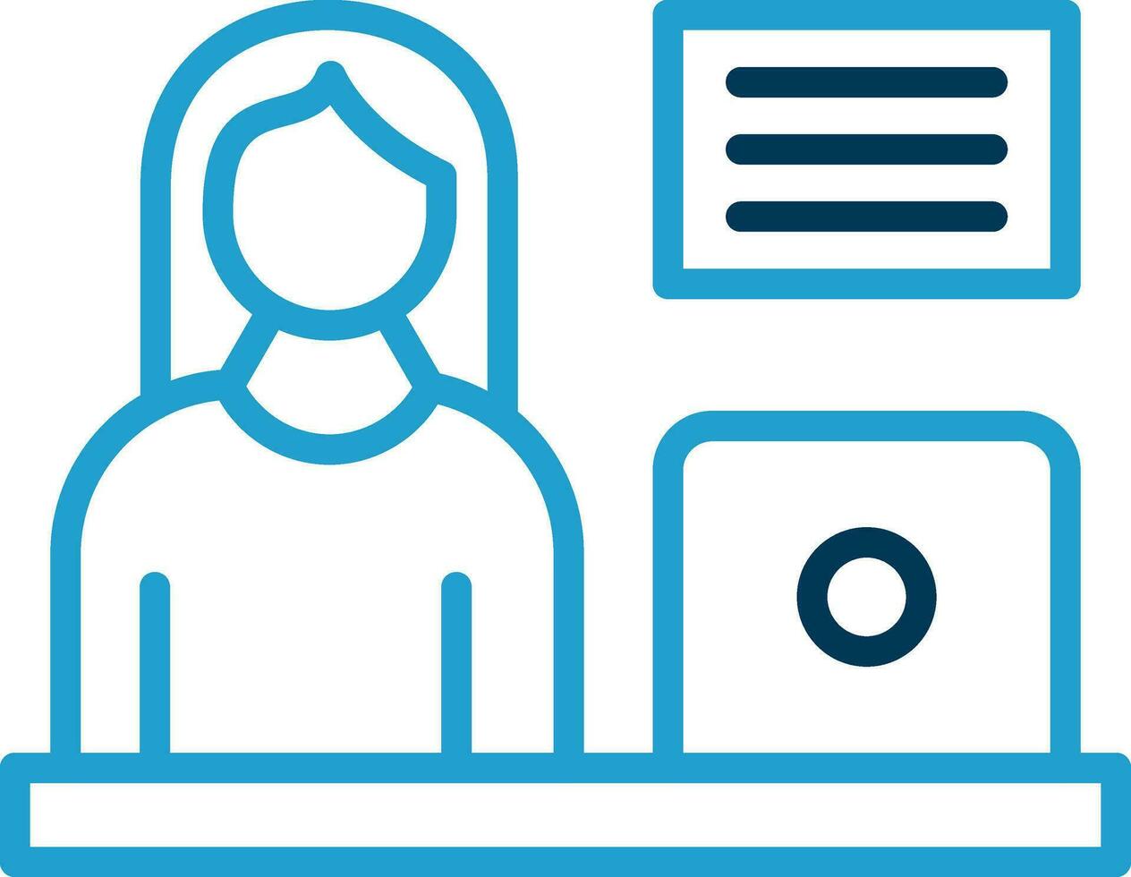 Blogger Vector Icon Design