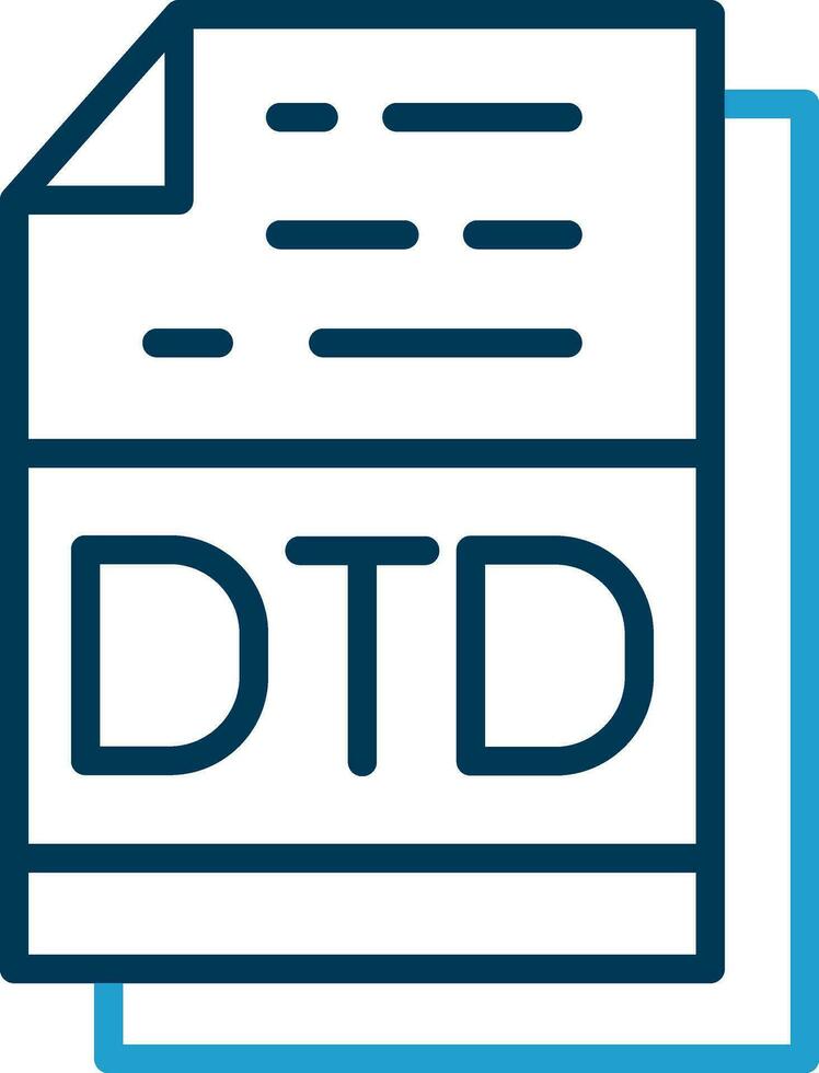 Dtd File Format Vector Icon Design