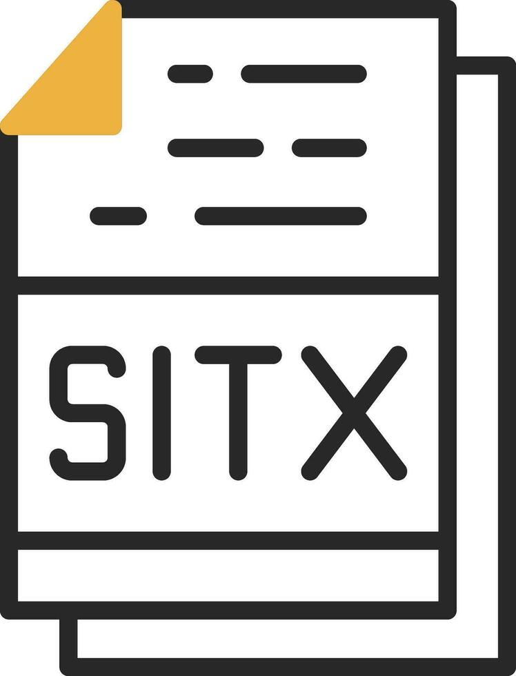 SITX File Format Vector Icon Design