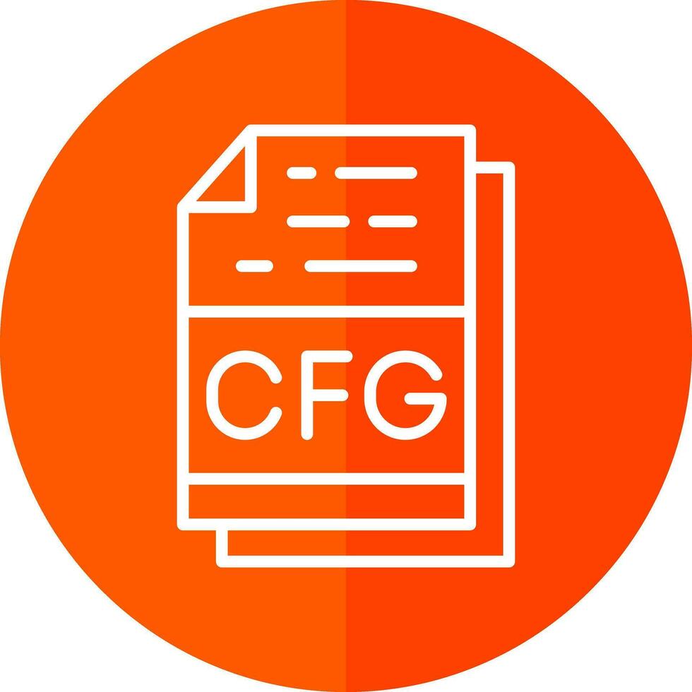 Cfg File Format Vector Icon Design