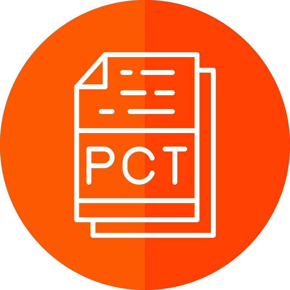 Pct File Format Vector Icon Design