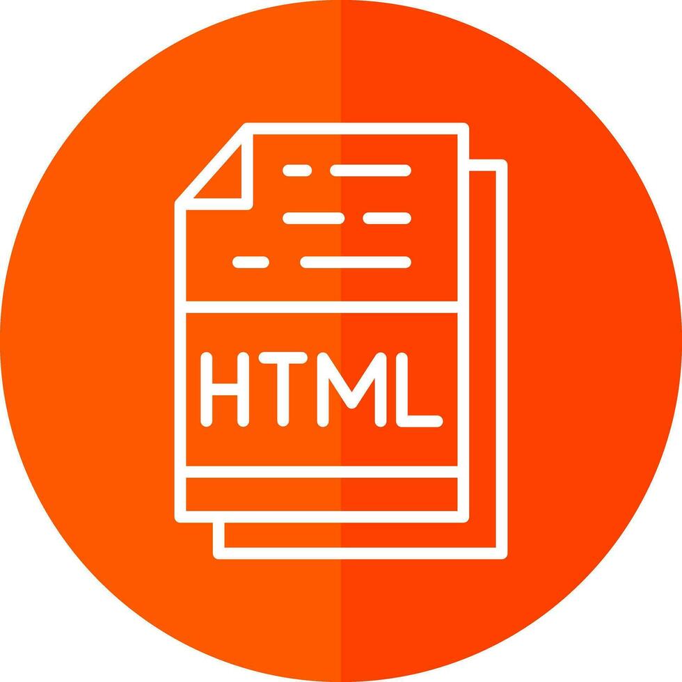 Html File Format Vector Icon Design