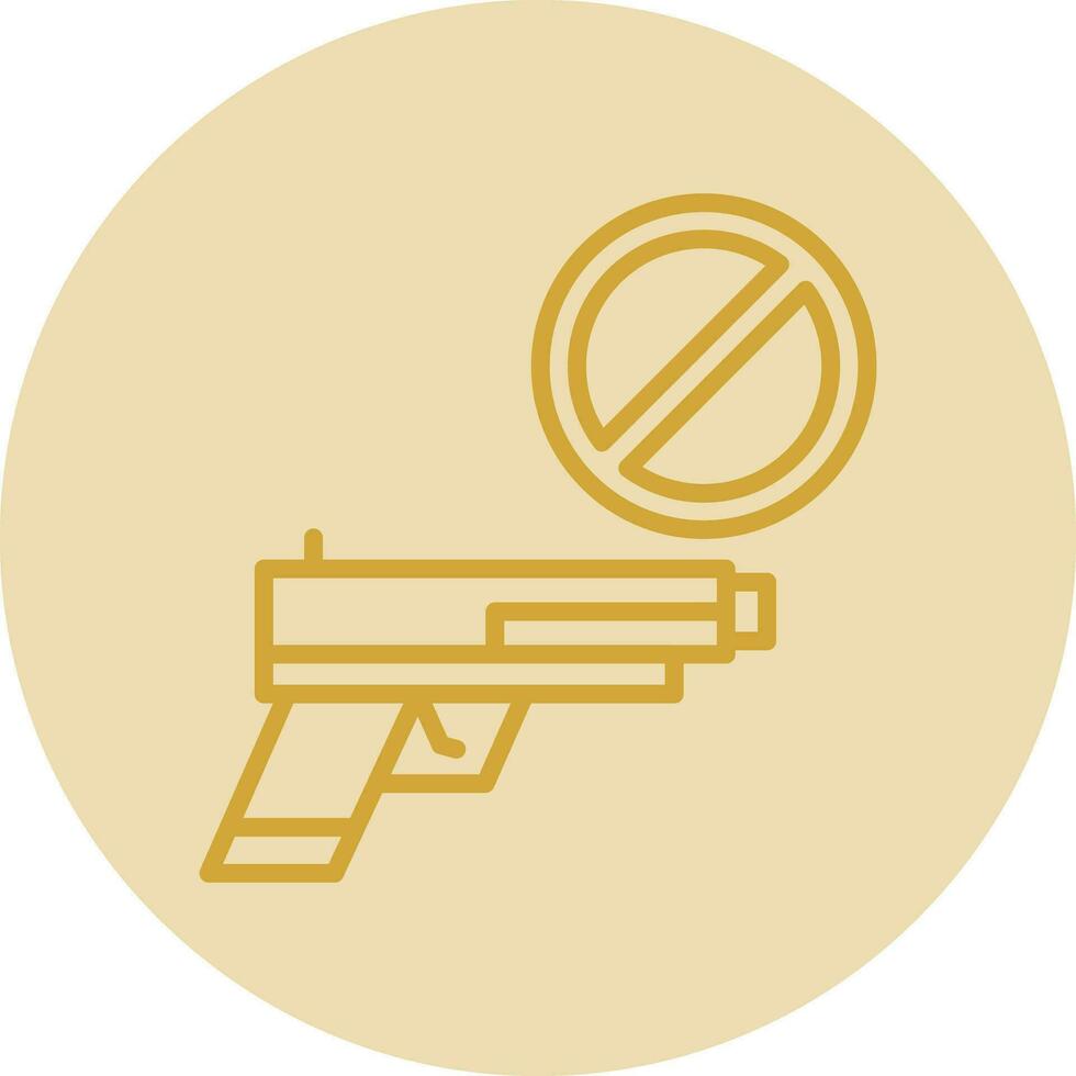 Gun ban Vector Icon Design
