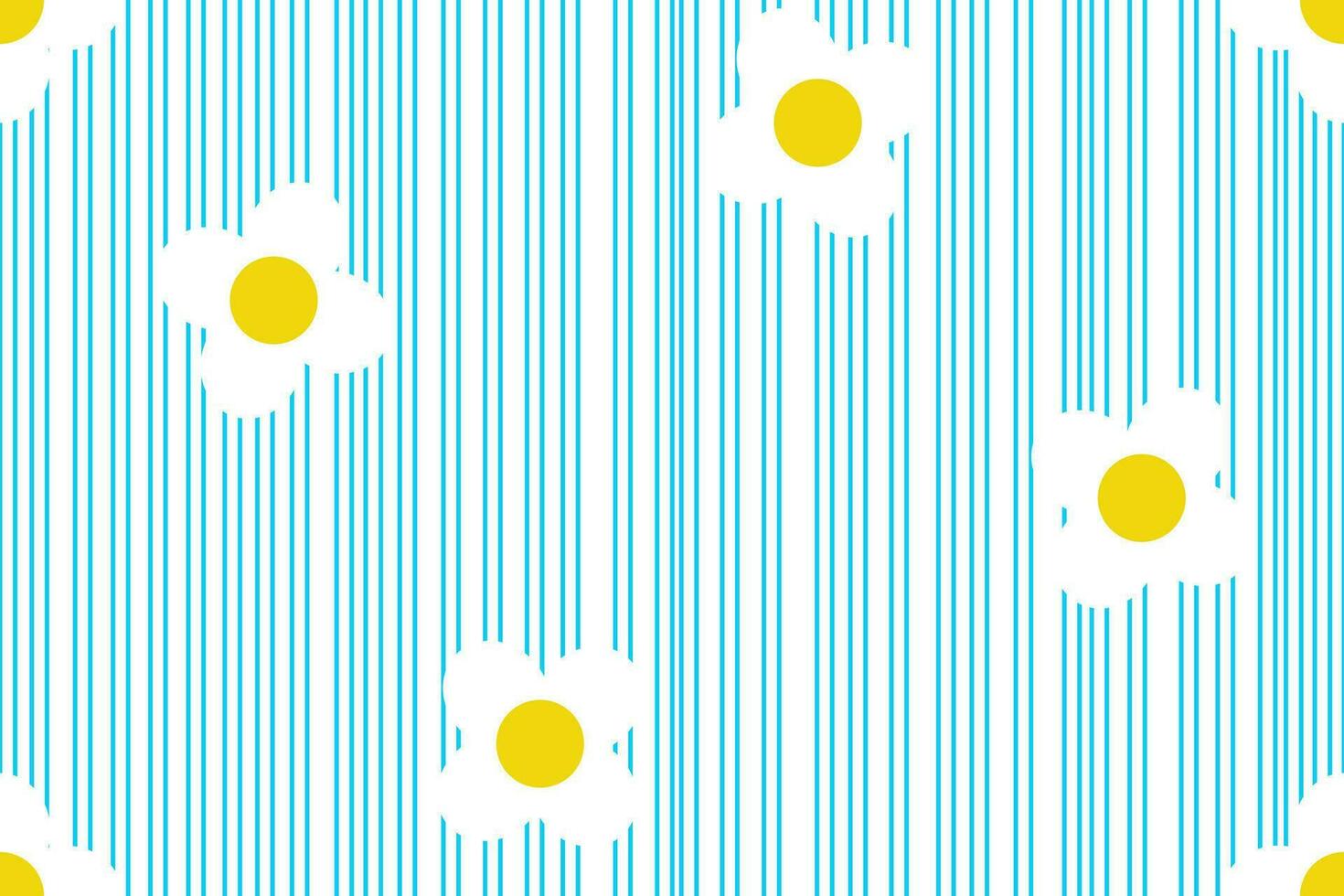 White small flower on blue line vector illustration. Cute simple seamless pattern with white daisy or chamomile flowers on blue background. Spring and summer background. stock illustration