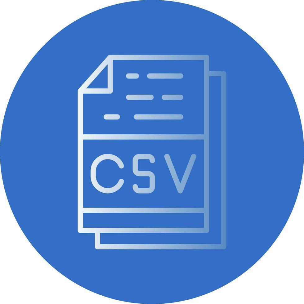 Csv File Format Vector Icon Design