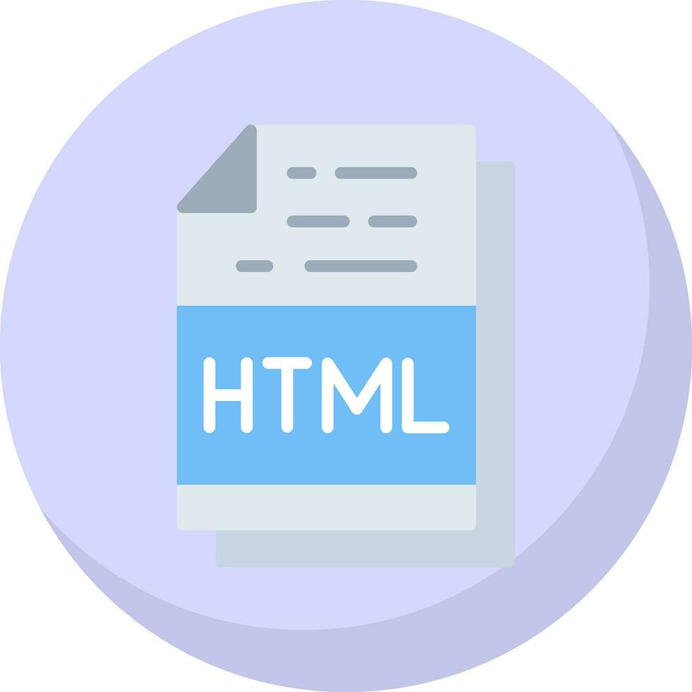 Html File Format Vector Icon Design