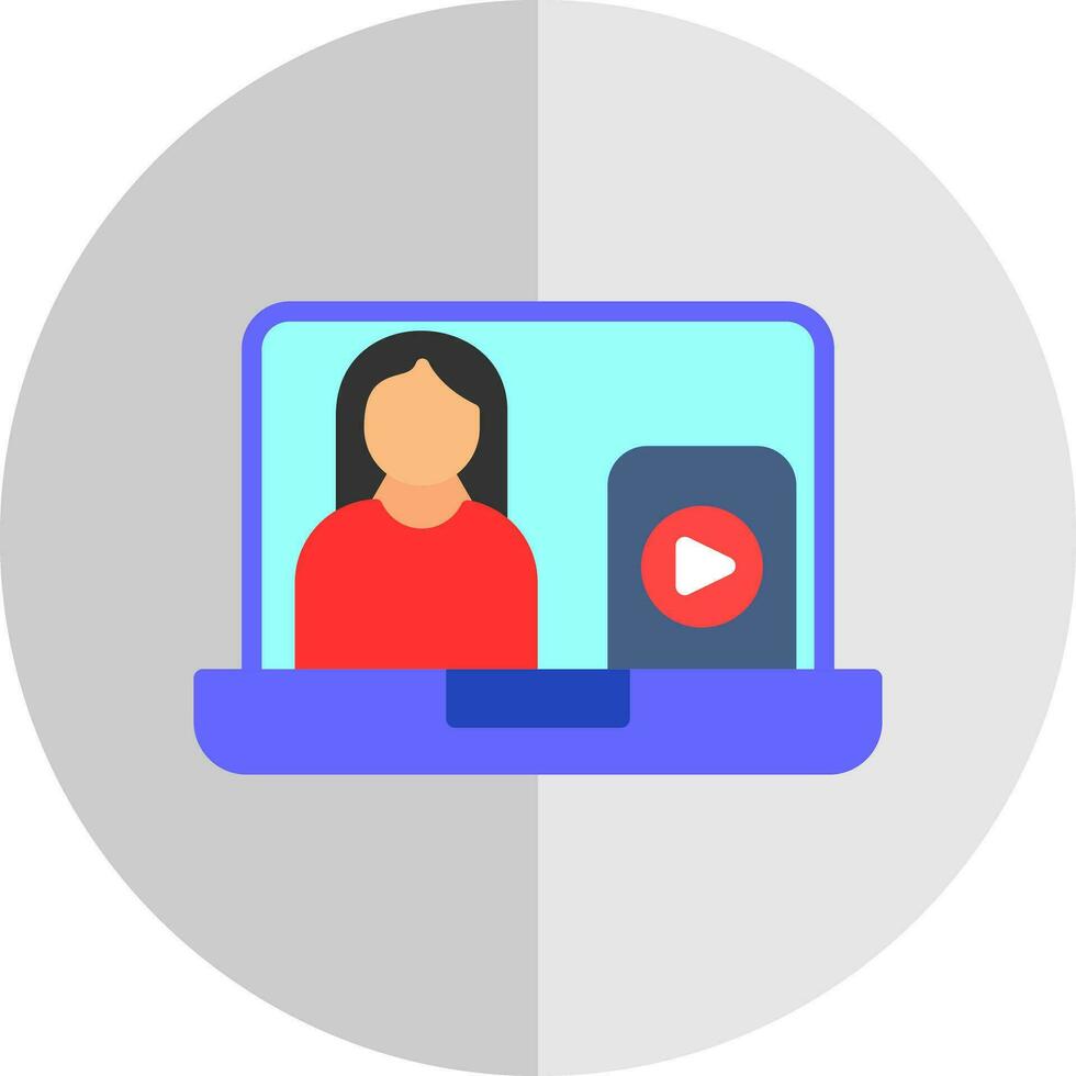 Vlogger Vector Icon Design