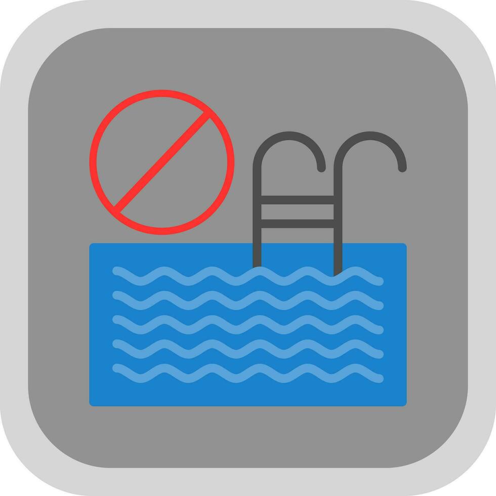 Swimming pool Ban Vector Icon Design