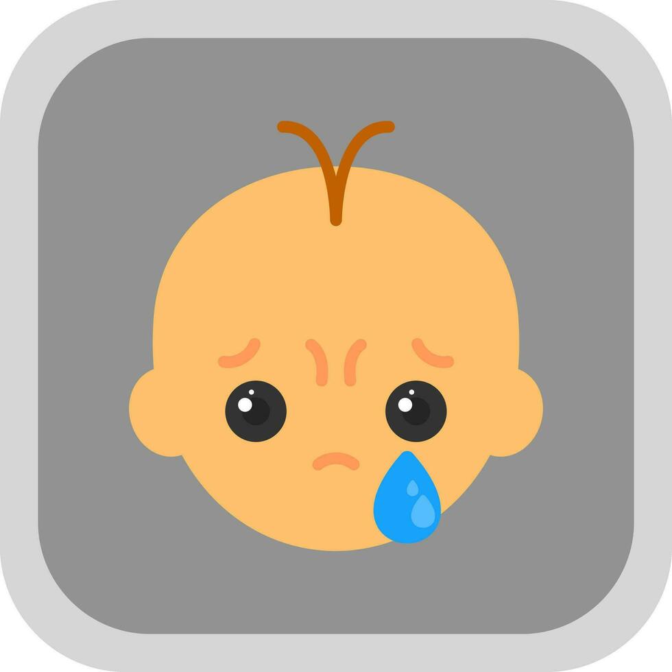 Crying Vector Icon Design