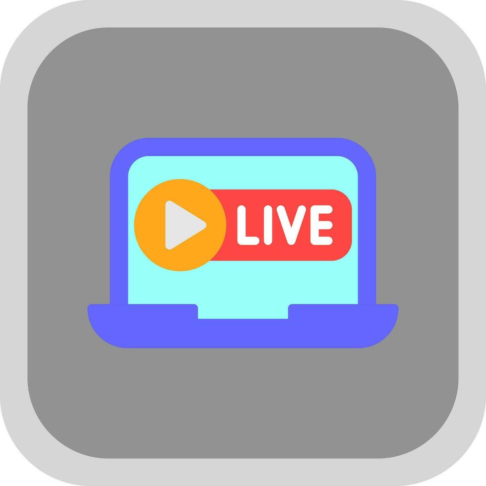 Live Stream Vector Icon Design