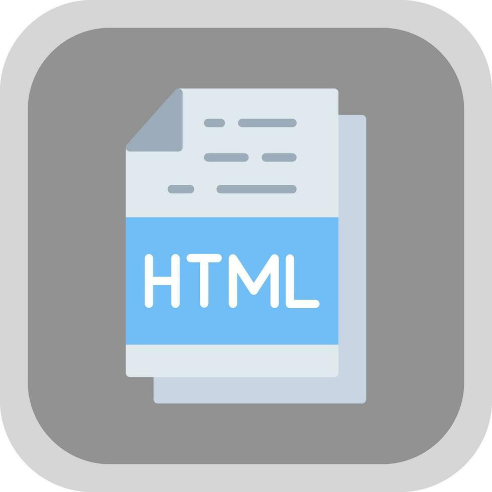 Html File Format Vector Icon Design