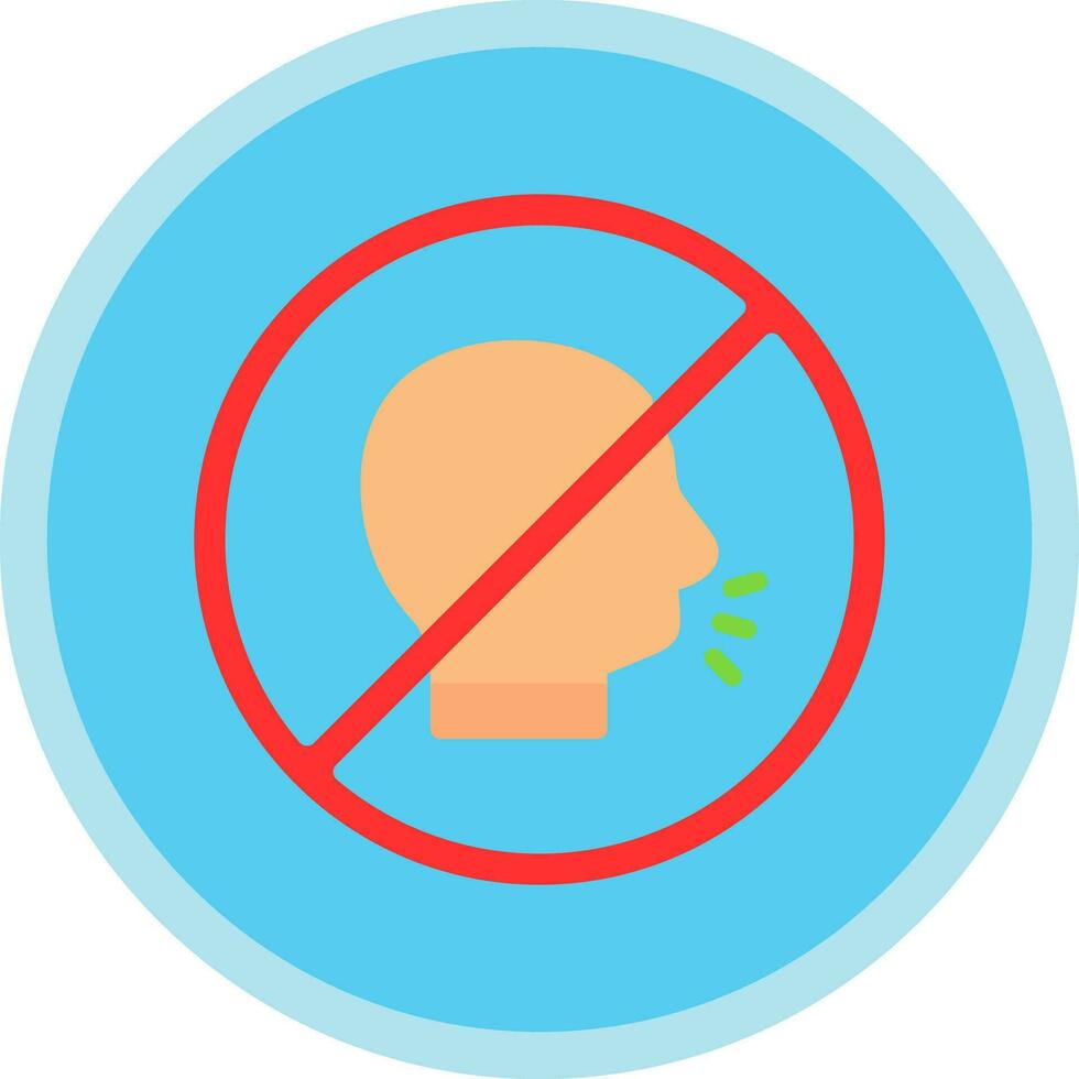 No shouting Vector Icon Design