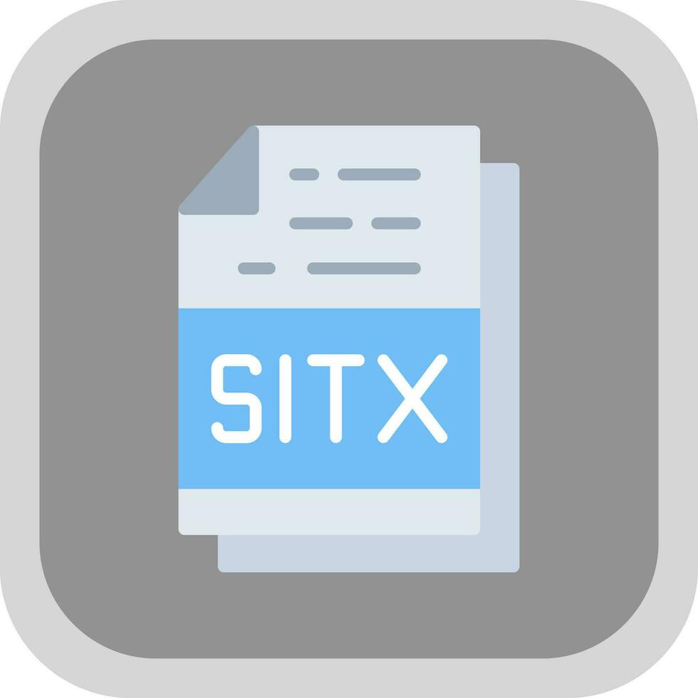 SITX File Format Vector Icon Design