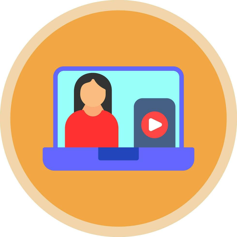 Vlogger Vector Icon Design