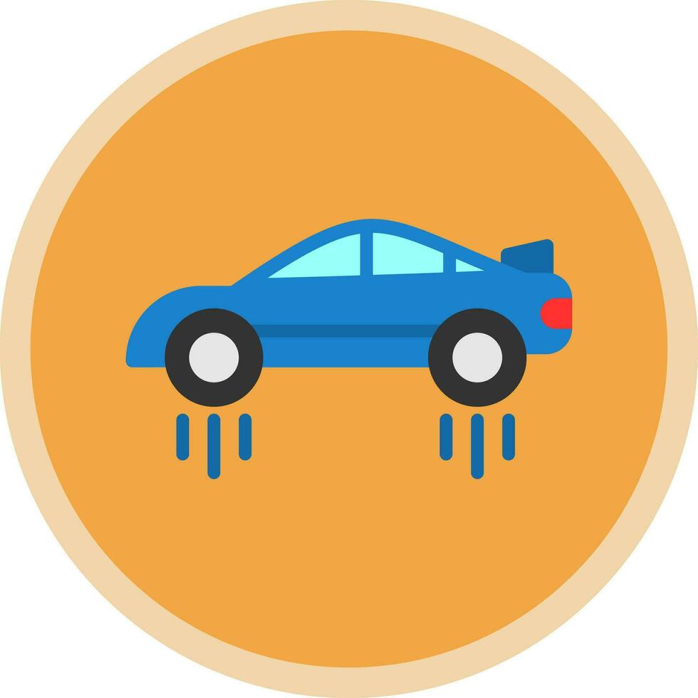 Flying car Vector Icon Design