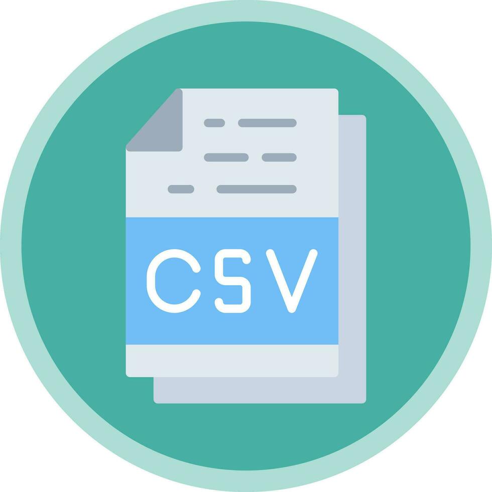 Csv File Format Vector Icon Design