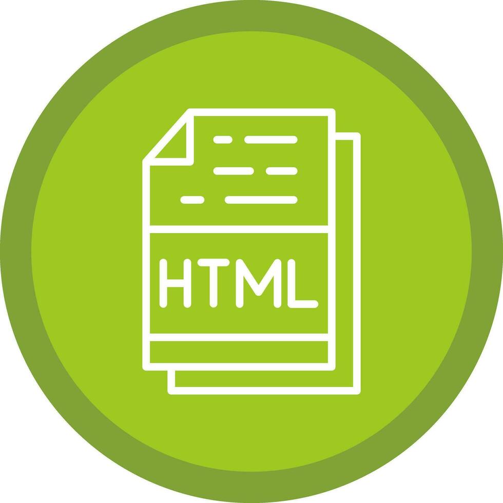 Html File Format Vector Icon Design