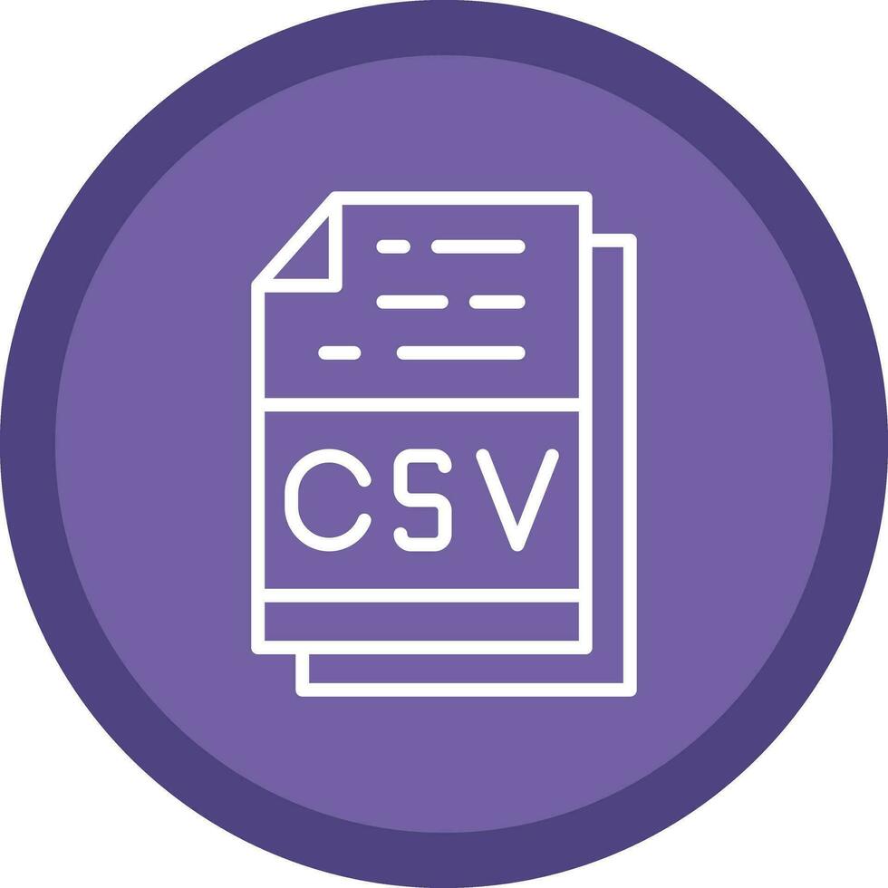 Csv File Format Vector Icon Design