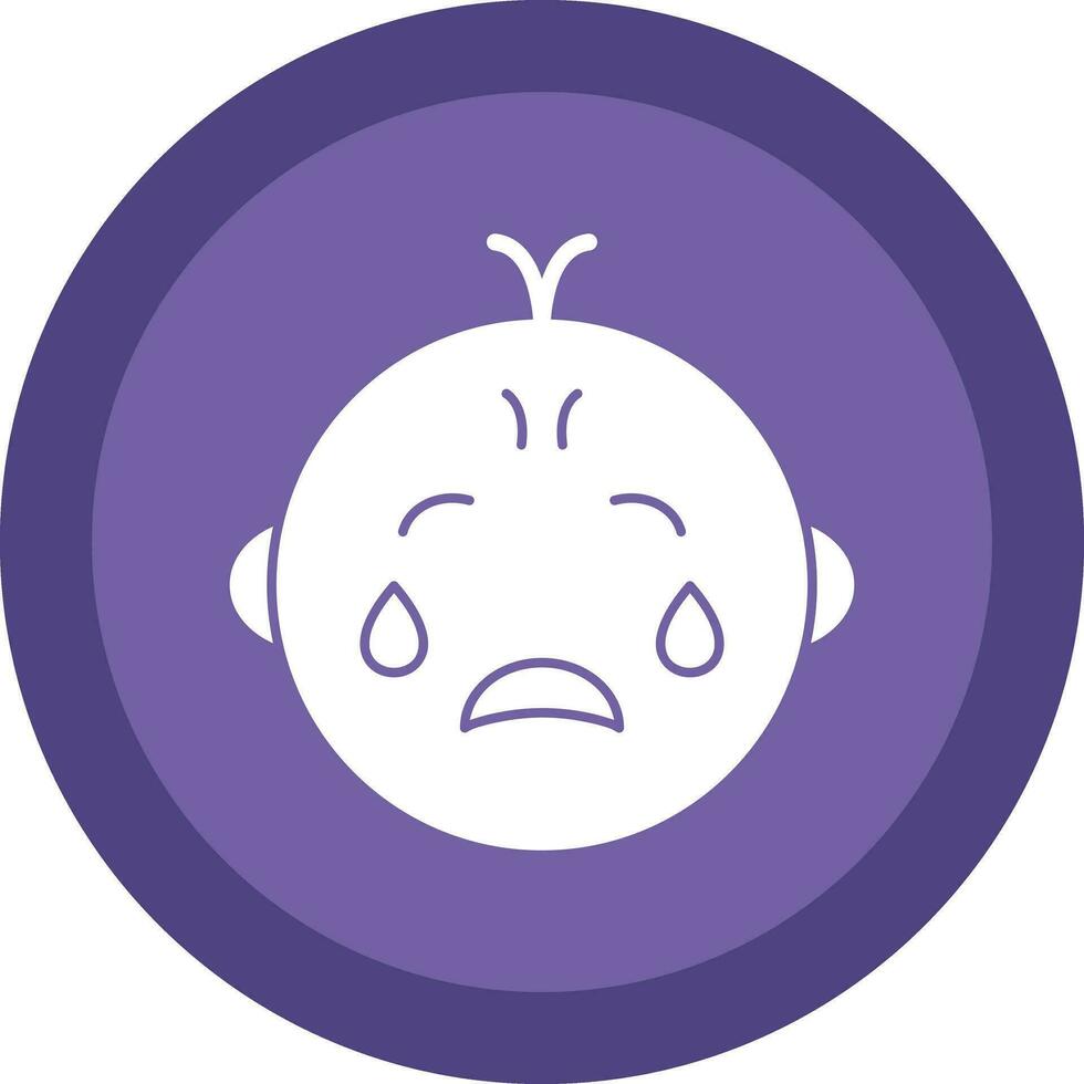 bebé llorando vector icono diseño