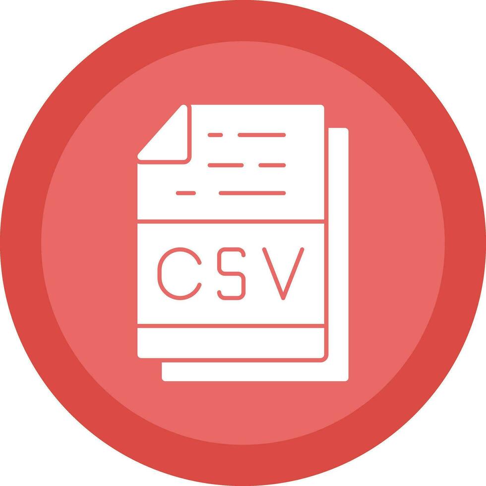 Csv File Format Vector Icon Design