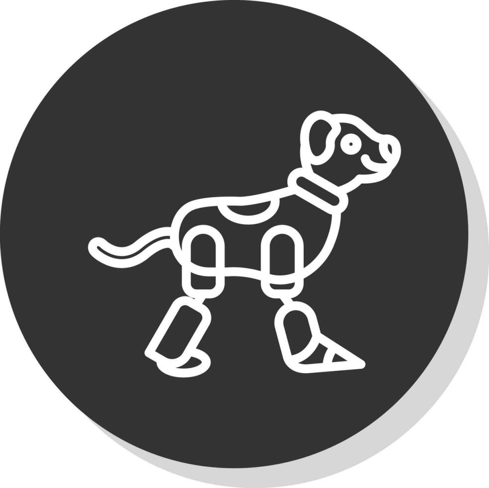 Robot dog Vector Icon Design