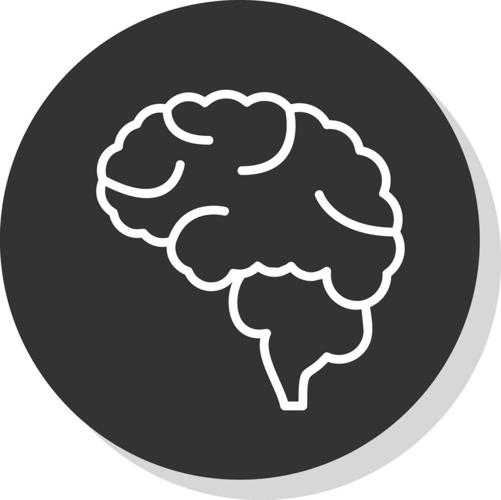 diseño de icono de vector de cerebro