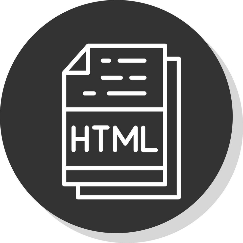 Html File Format Vector Icon Design