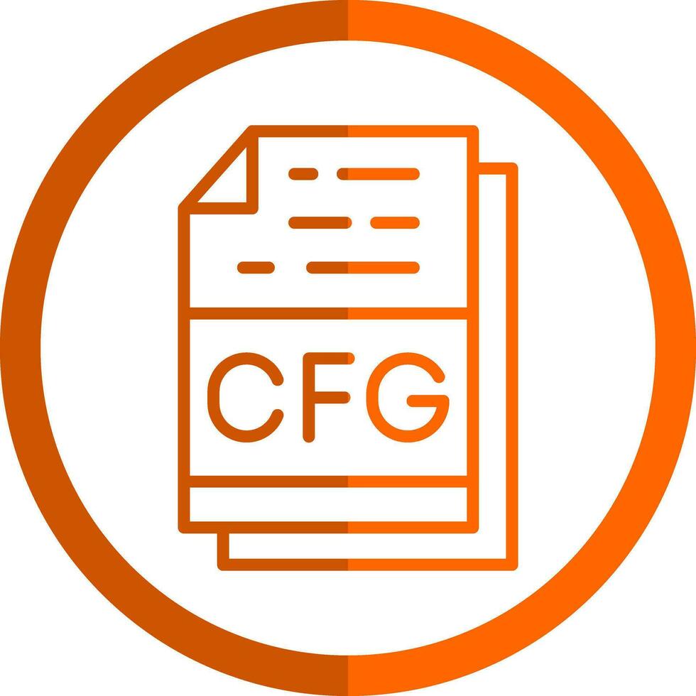 Cfg File Format Vector Icon Design
