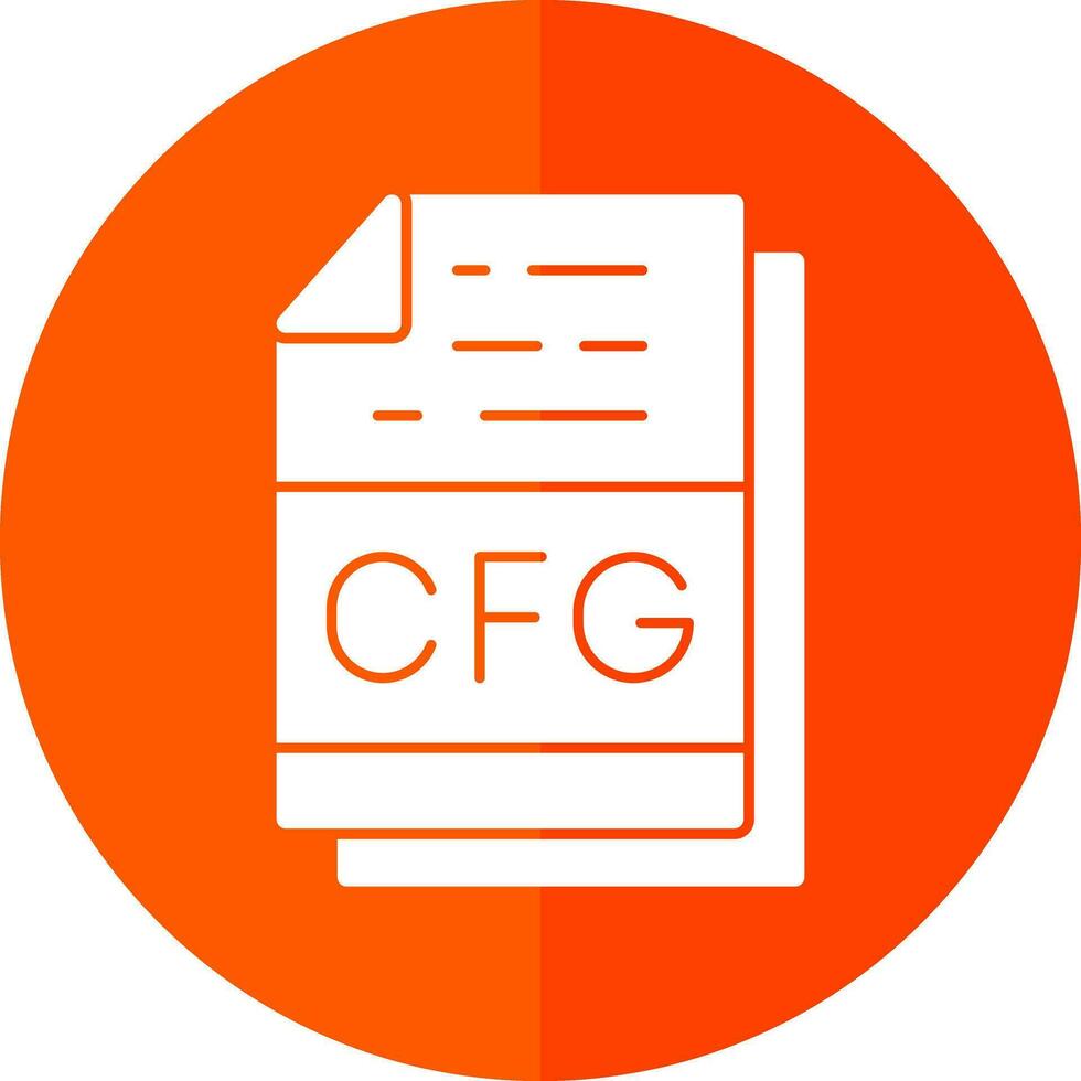 Cfg File Format Vector Icon Design