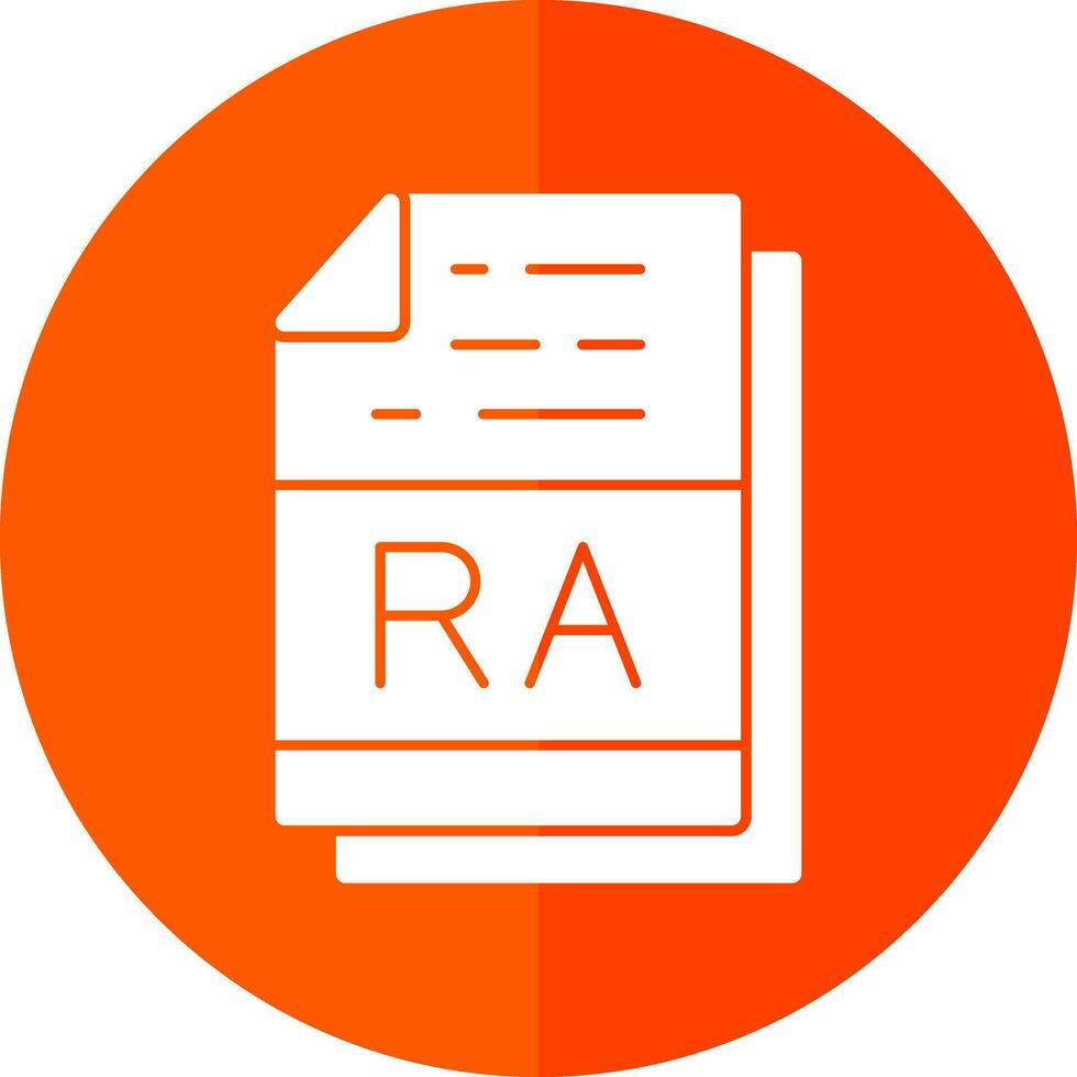 RA File Format Vector Icon Design