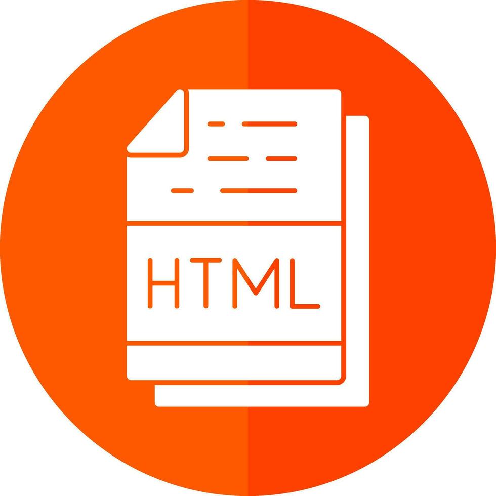 Html File Format Vector Icon Design