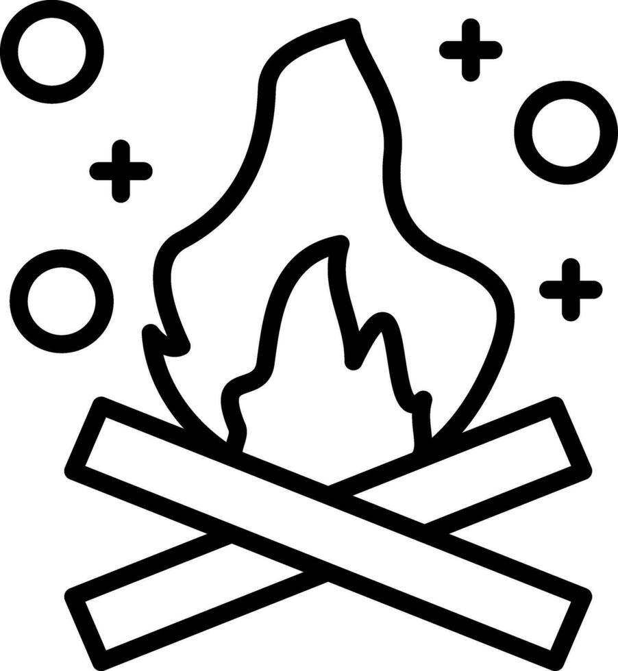 Bonfire Vector Icon Design