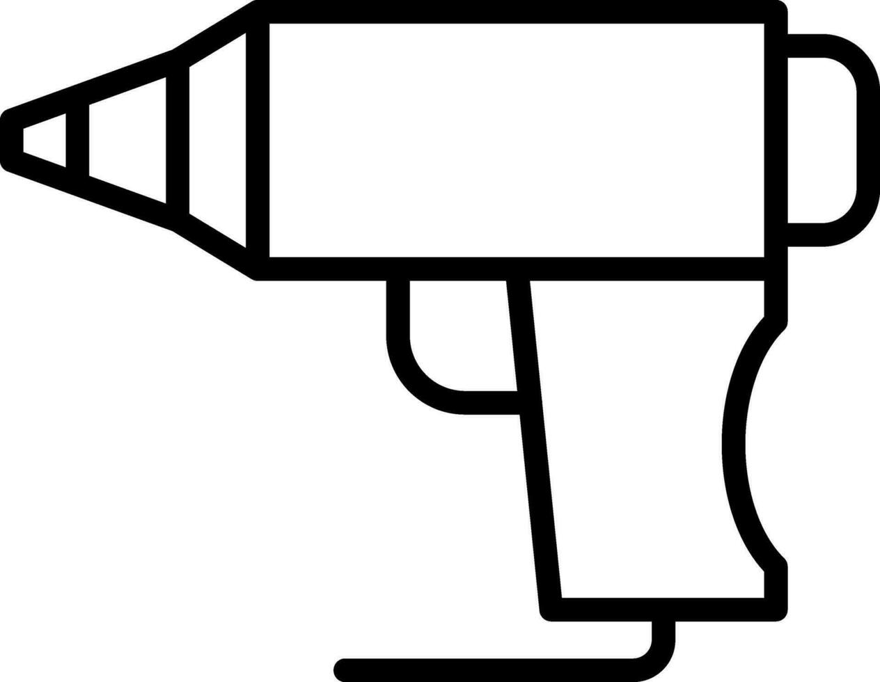 Hot Glue Gun Vector Icon Design