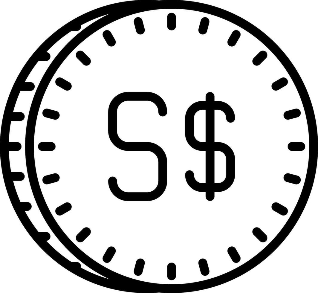 Singapore Dollar Vector Icon Design