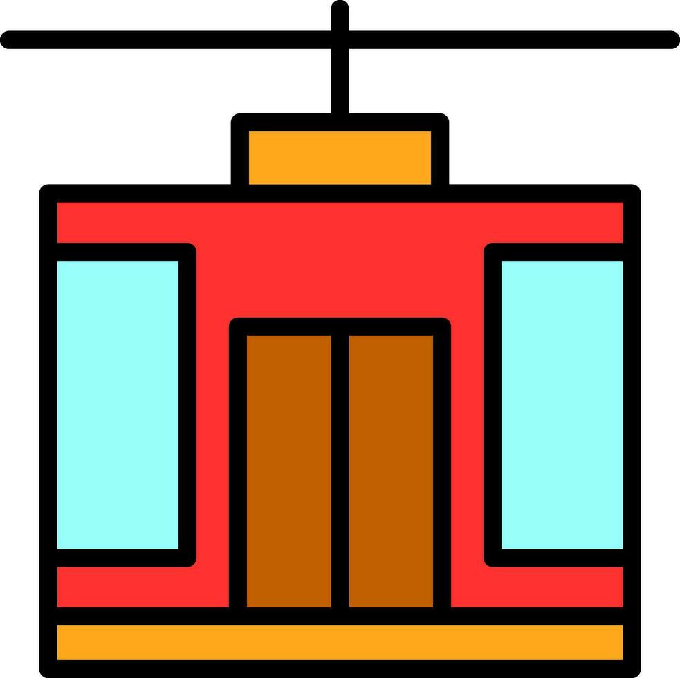 Cable Car Vector Icon Design