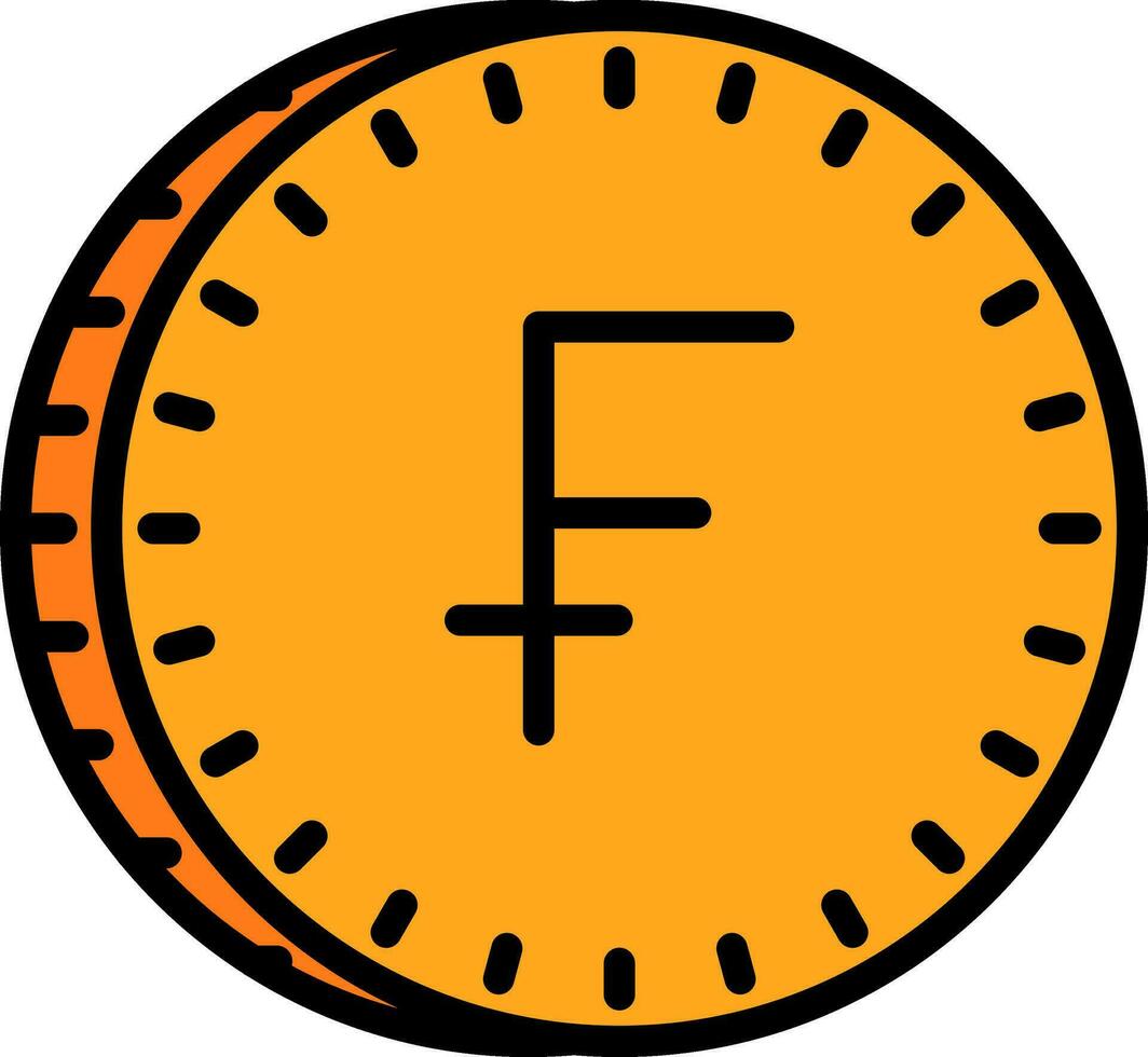 Swiss Franc Vector Icon Design