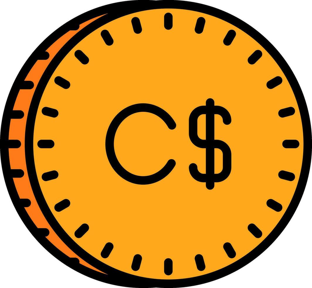 Canadian Dollar Vector Icon Design