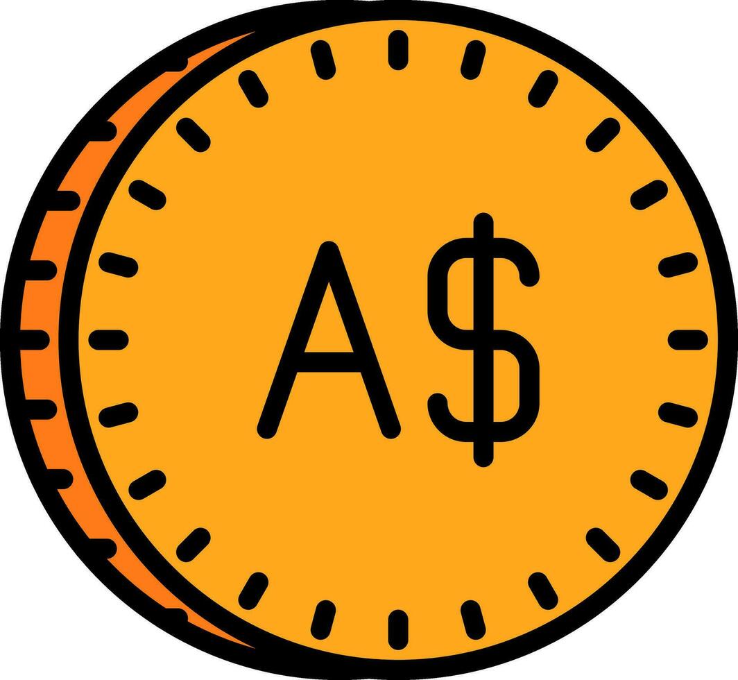 Australian Dollar Vector Icon Design