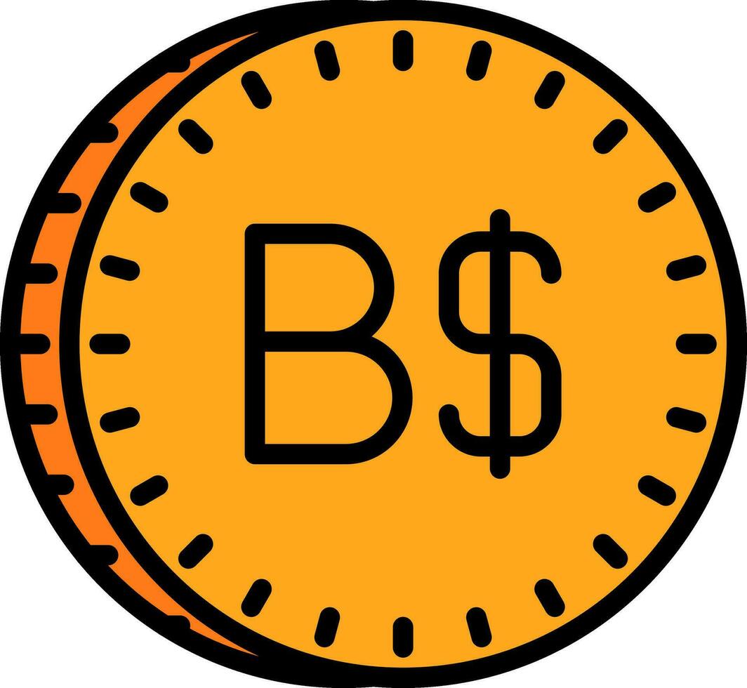 bahameño dólar vector icono diseño