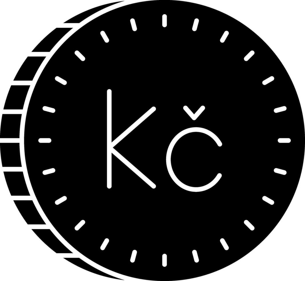 Czech Koruna Vector Icon Design