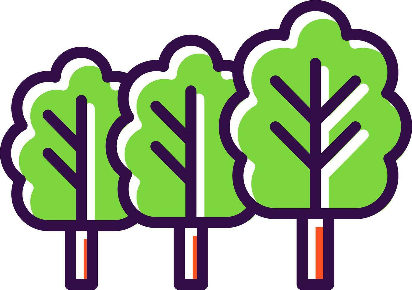 diseño de icono de vector de bosque