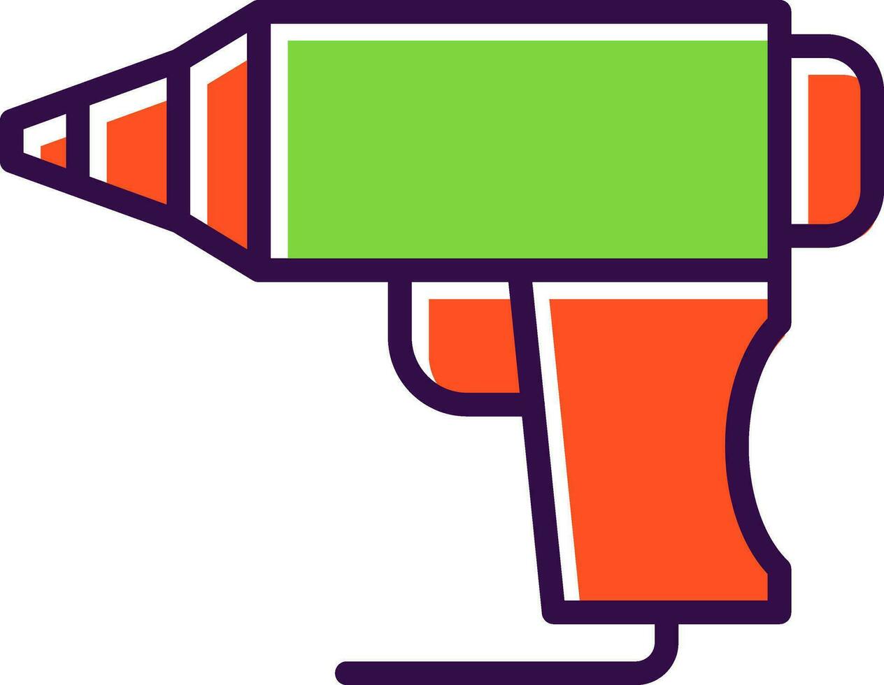 Hot Glue Gun Vector Icon Design