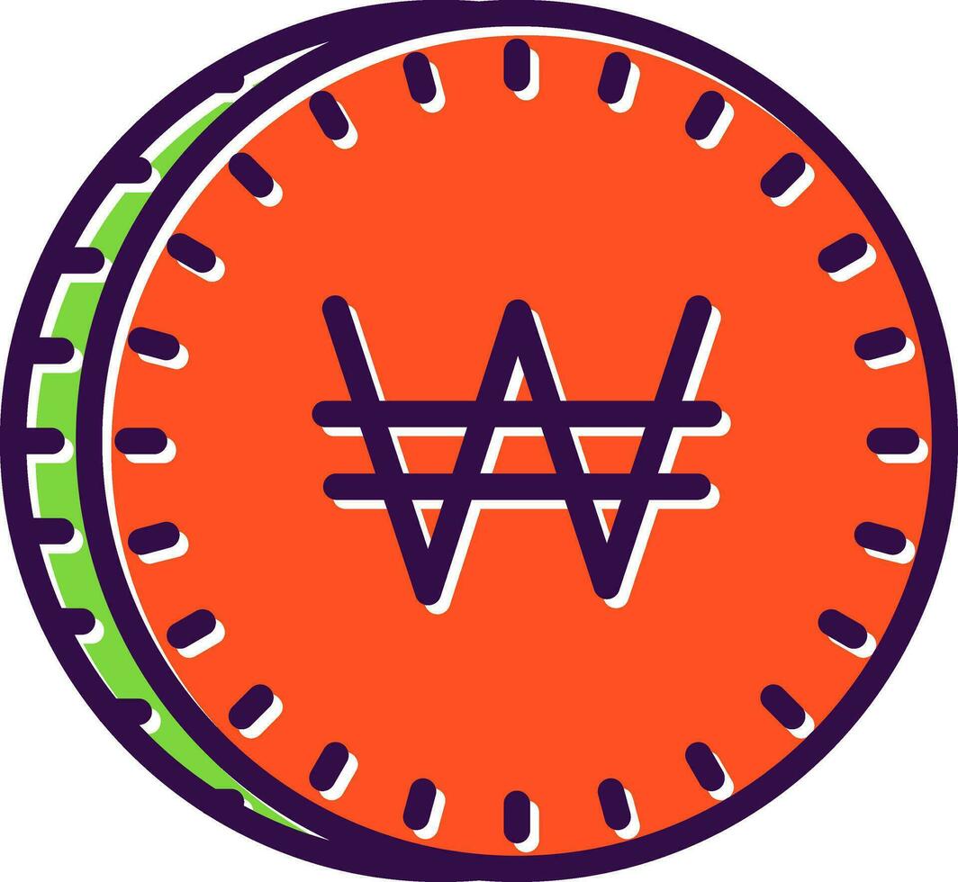 Won Vector Icon Design