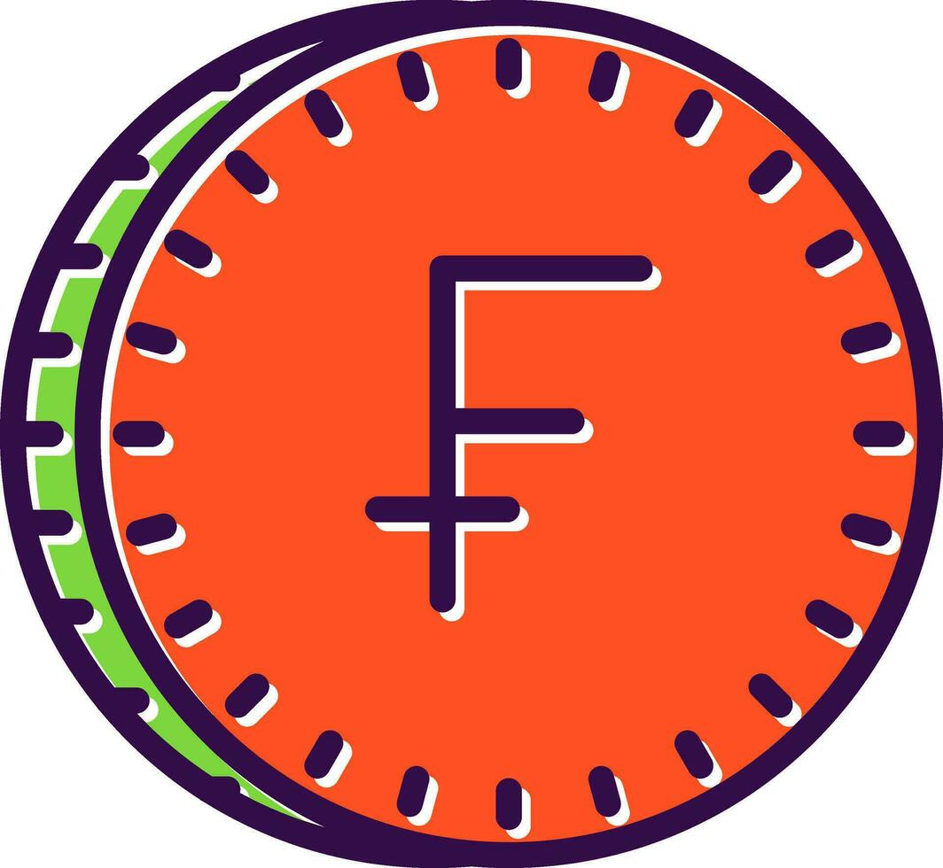 Swiss Franc Vector Icon Design