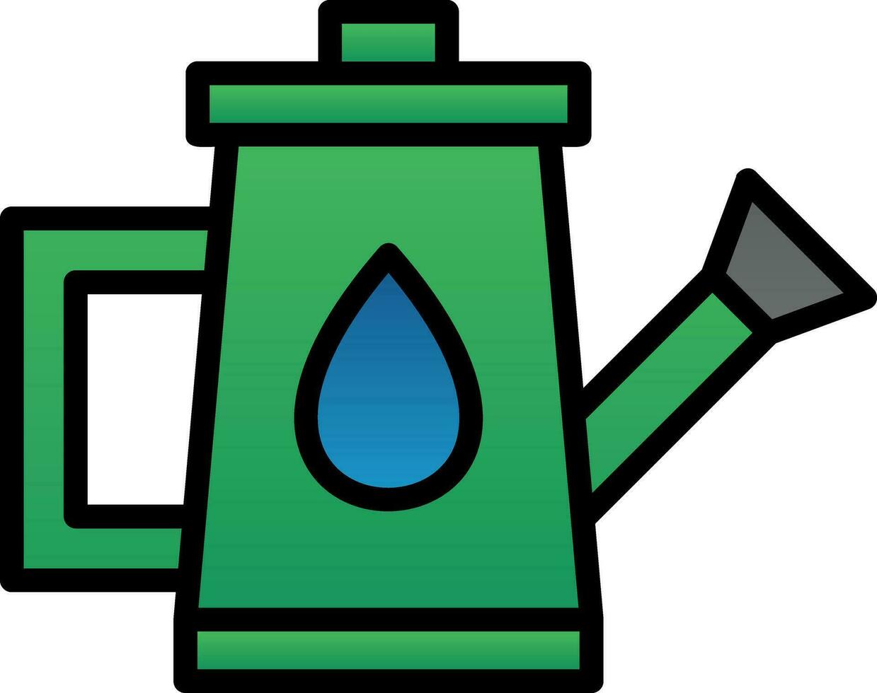 Watering Can Vector Icon Design