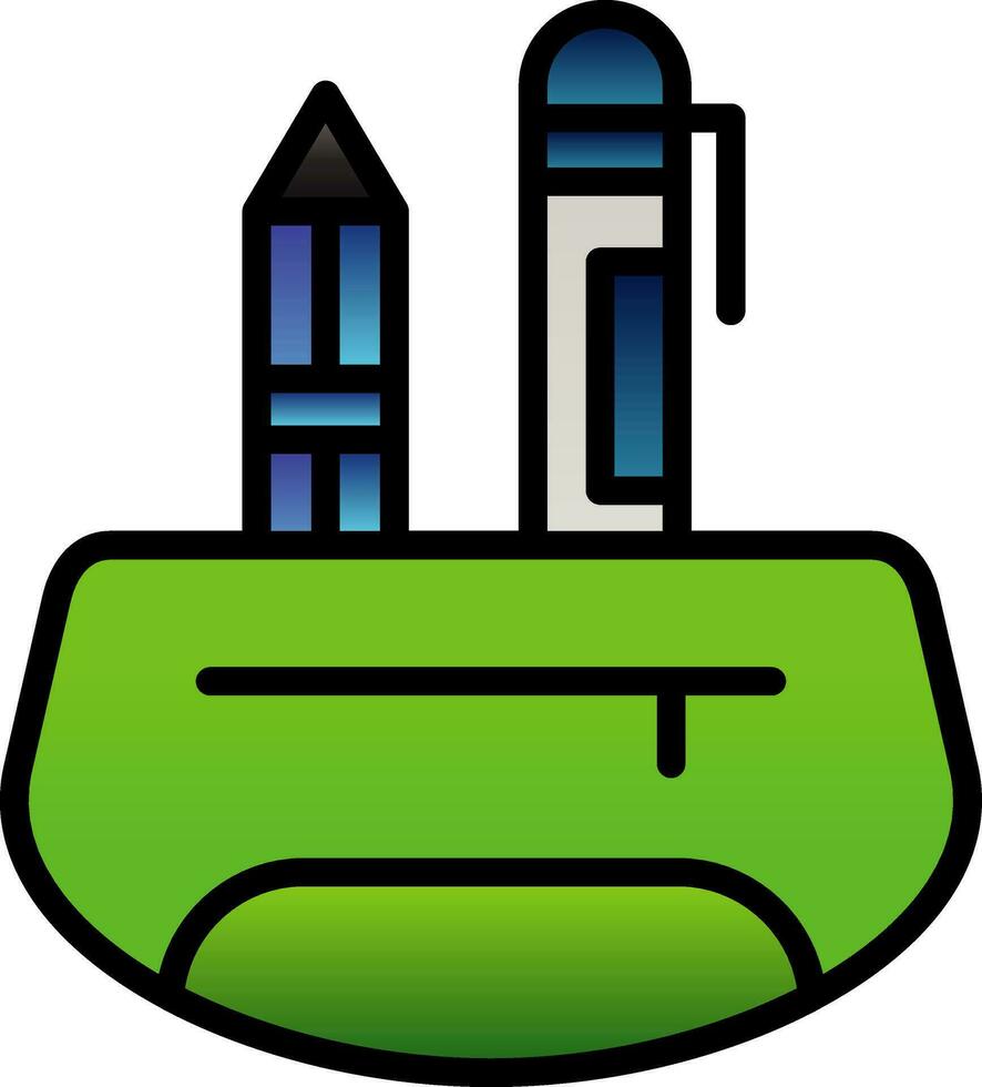 Pencil Case Vector Icon Design