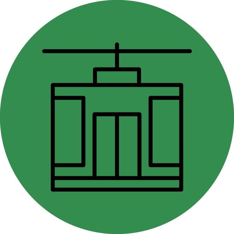 Cable Car Vector Icon Design