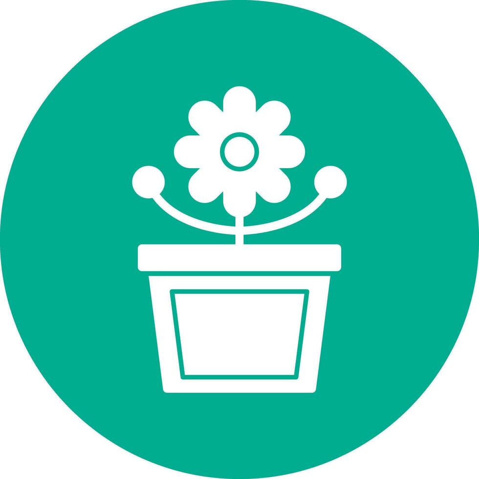 Flower Pot Vector Icon Design