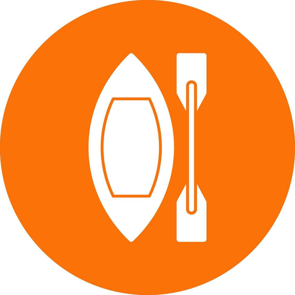 diseño de icono de vector de canoa